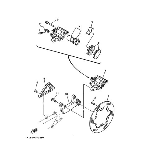 BREMSSATTEL KOMPL., HINTEN