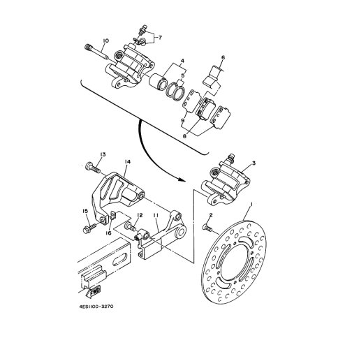 BREMSSATTEL KOMPL., HINTEN