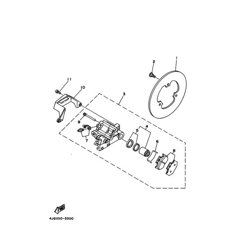 BREMSSATTEL KOMPL., HINTEN