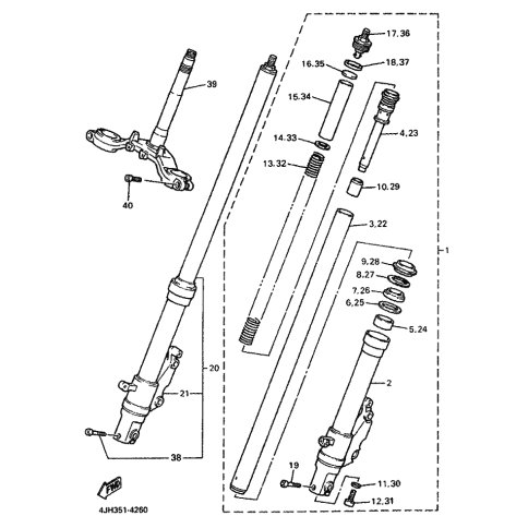 FEDER,VORDERRADGABEL