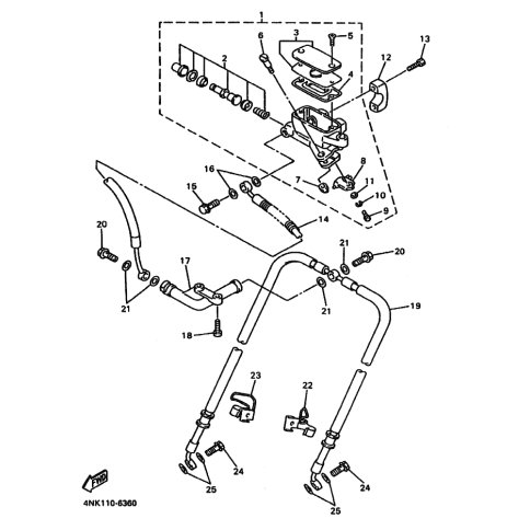 HALTER, BREMSSCHLAUCH