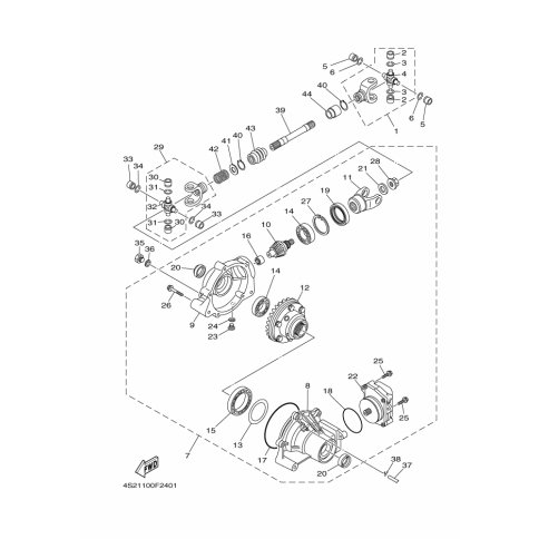 FRONT AXLE GEAR CASE COMP.