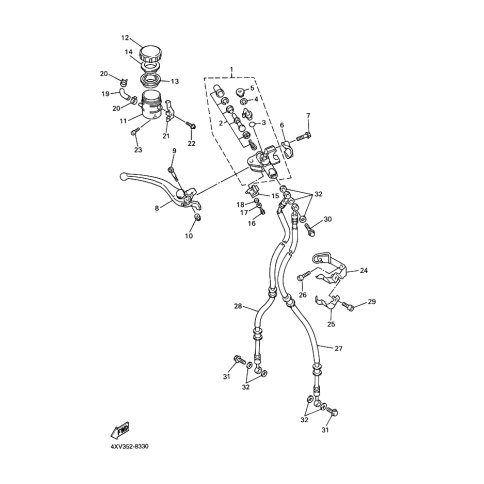 HALTER, BREMSSCHLAUCH