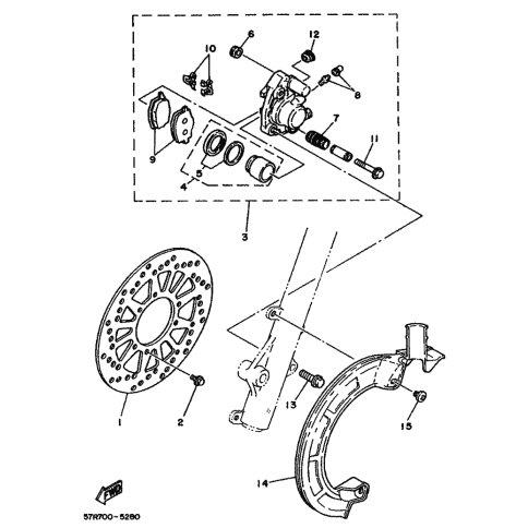 BREMSSATTEL KOMPL.(L)