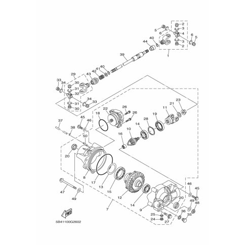 FRONT AXLE GEAR CASE COMP.