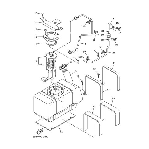 STUTZE, KRAFTSTOFFTANK 1