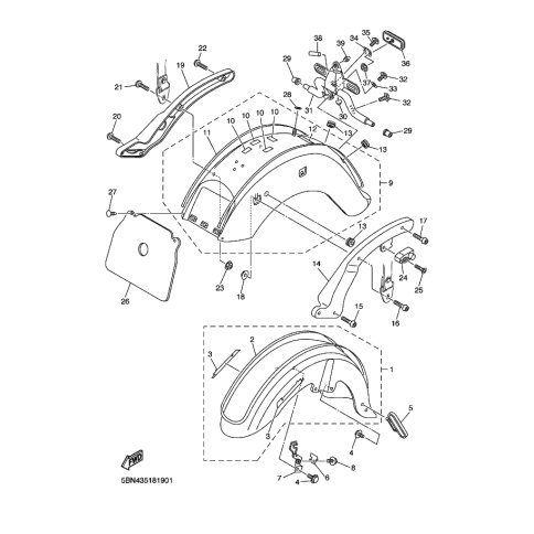 VORDERRAD-KOTFLUGEL KOMPL.