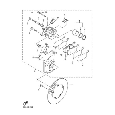 BREMSSATTEL KOMPL., HINTEN