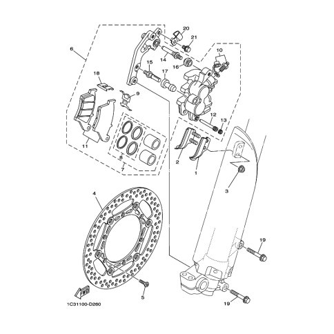 HALTER, BREMSSATTEL