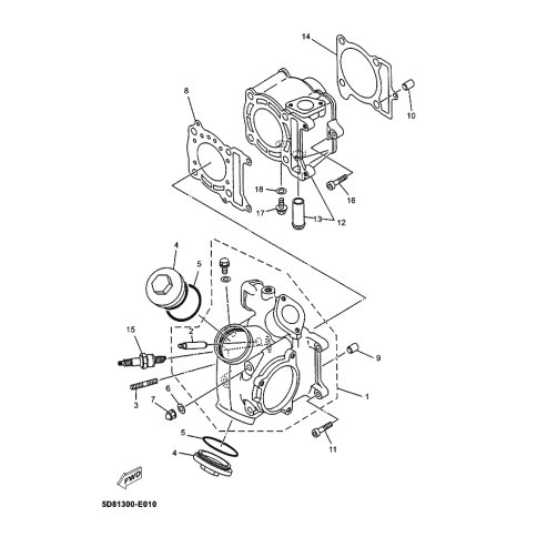 ZYLINDER 1 OHNE KOLBEN
