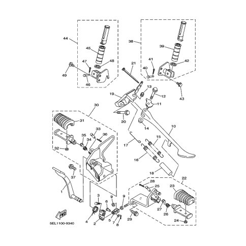 VORDERE FUSSRASTE KOMPL. (L