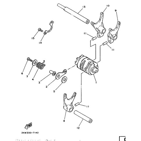 STANGE, SCHALTGABELFUHRUNG