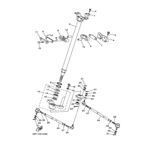 BRACKET, STEERING LOWER