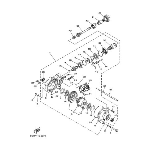 FRONT AXLE GEAR CASE COMP.