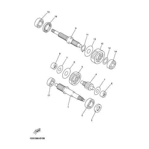 ZAHNRAD, PRIMARABTRIEB