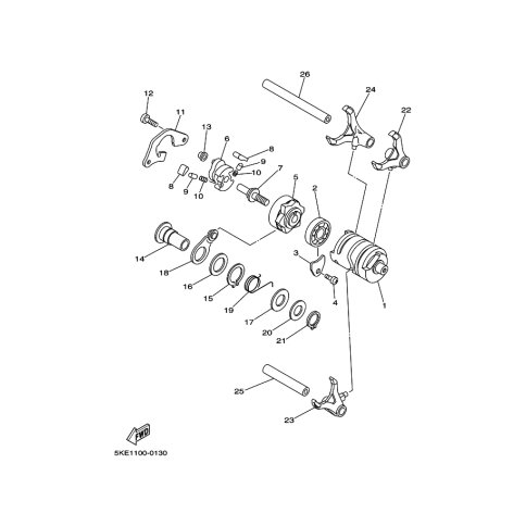 STANGE, SCHALTGABELFUHRUNG