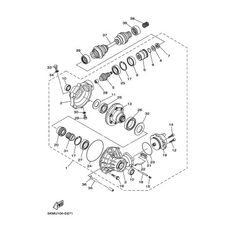 FRONT AXLE GEAR CASE COMP.