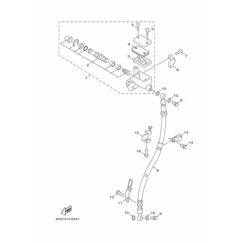 HALTER, BREMSSCHLAUCH