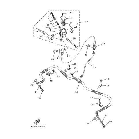HALTER, BREMSSCHLAUCH 1
