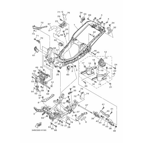 BRACKET, FOOTREST 1