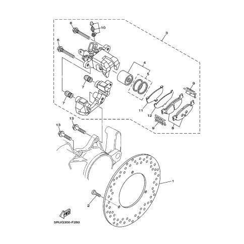 BREMSSATTEL KOMPL., HINTEN