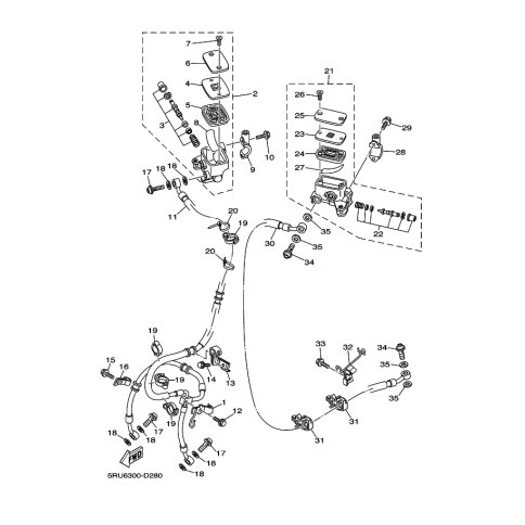 KONSOLE, HAUPTBREMSZYL.