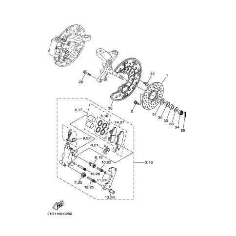 BREMSSATTEL KOMPL.(R)