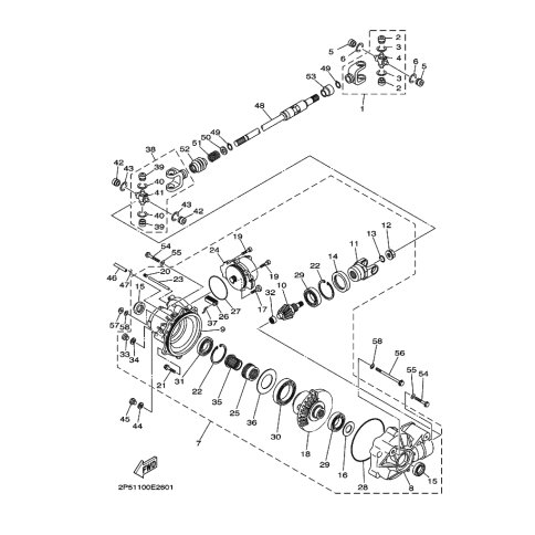 FRONT AXLE GEAR CASE COMP.