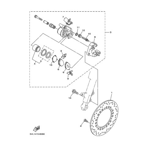 BREMSSATTEL KOMPL.(R)