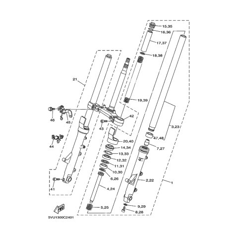 KOLBEN, VORDERRADGABEL