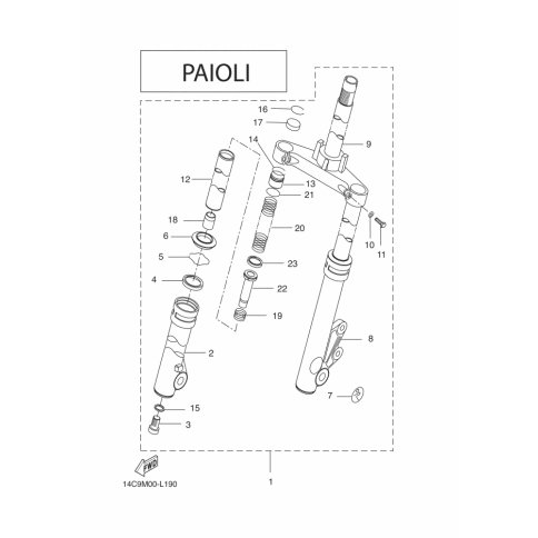 KOLBEN, VORDERRADGABEL