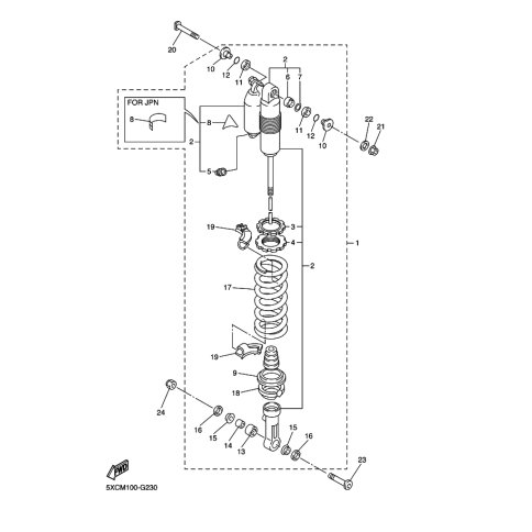 SHOCK ABSORBER ASSY, REAR