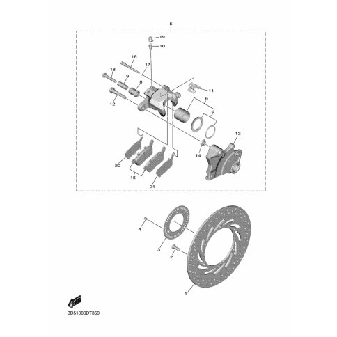 BREMSSATTEL KOMPL., HINTEN