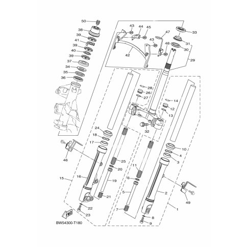 FRONT FORK ASSY (R.H)