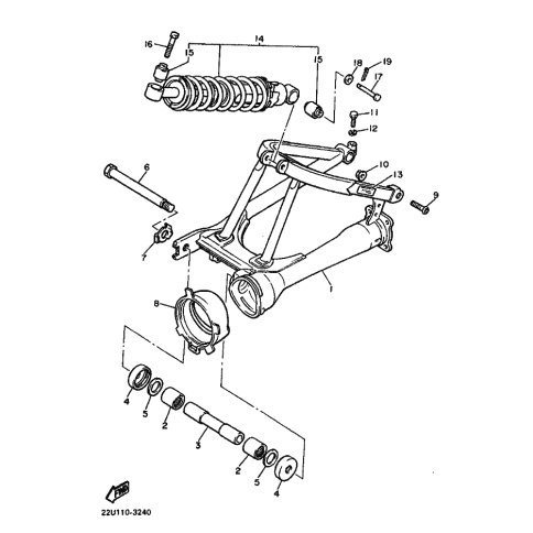 HINTERRADSCHWINGE KOMPL