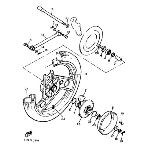 CAST WHEEL, REAR