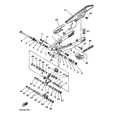 HINTERRADSCHWINGE KOMPL