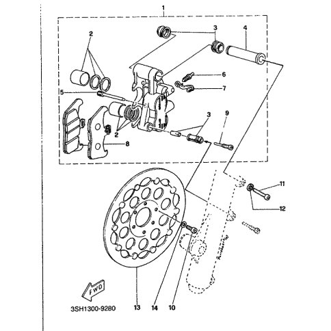 BREMSSATTEL KOMPL.(L)