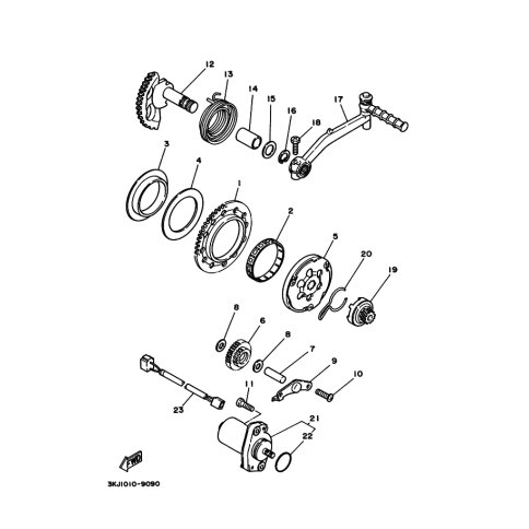 DECKEL, KIPPSTARTERHEBEL