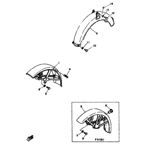 VORDERRAD-KOTFLUGEL KOMPL