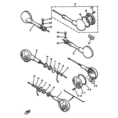 VORDERER BLINKER KOMPL. 1