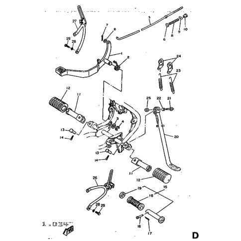 BRACKET, REAR FOOTR