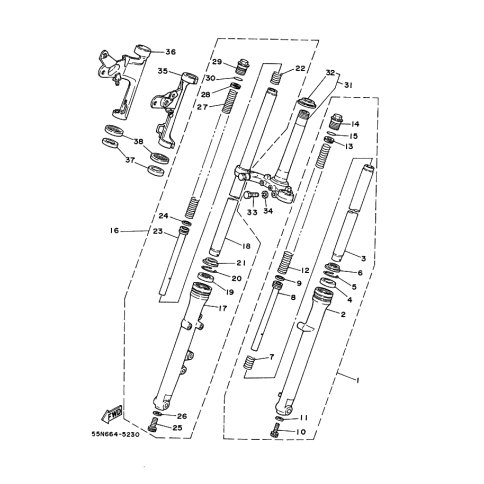 KOLBEN, VORDERRADGABEL