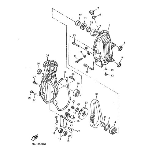 SPROCKET, CHAIN DRIVEN
