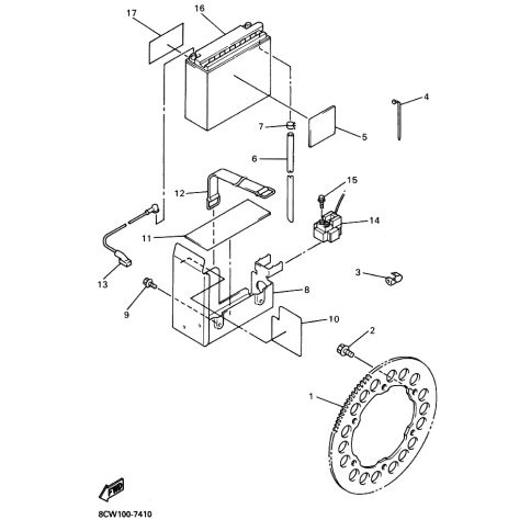 BRACKET, BATTERY