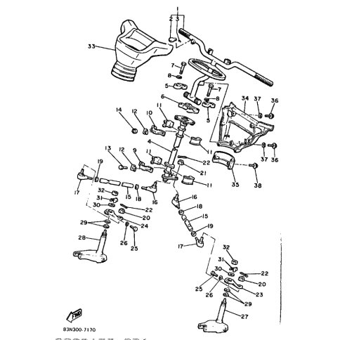 BRACKET, STEERING LOWER