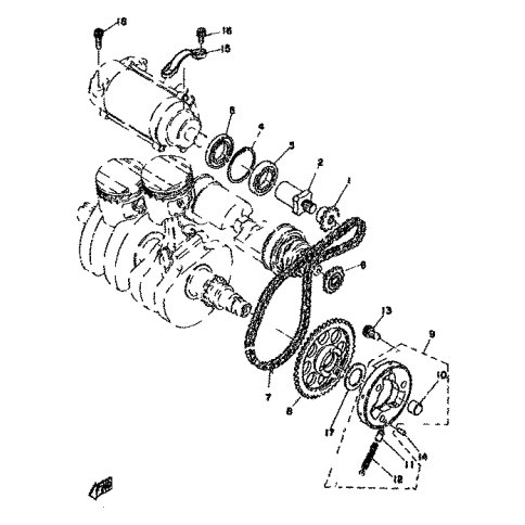 CHAIN,STARTER (371) 219HT-8
