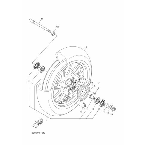 CAST WHEEL, FRONT