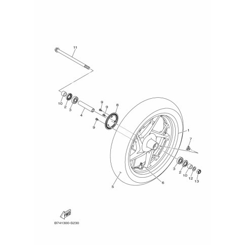 CAST WHEEL, FRONT