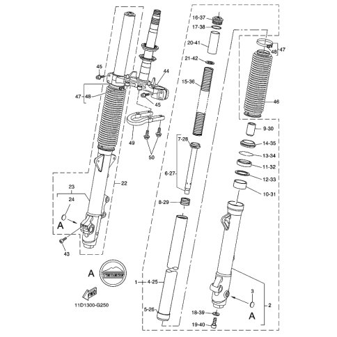 FEDER,VORDERRADGABEL